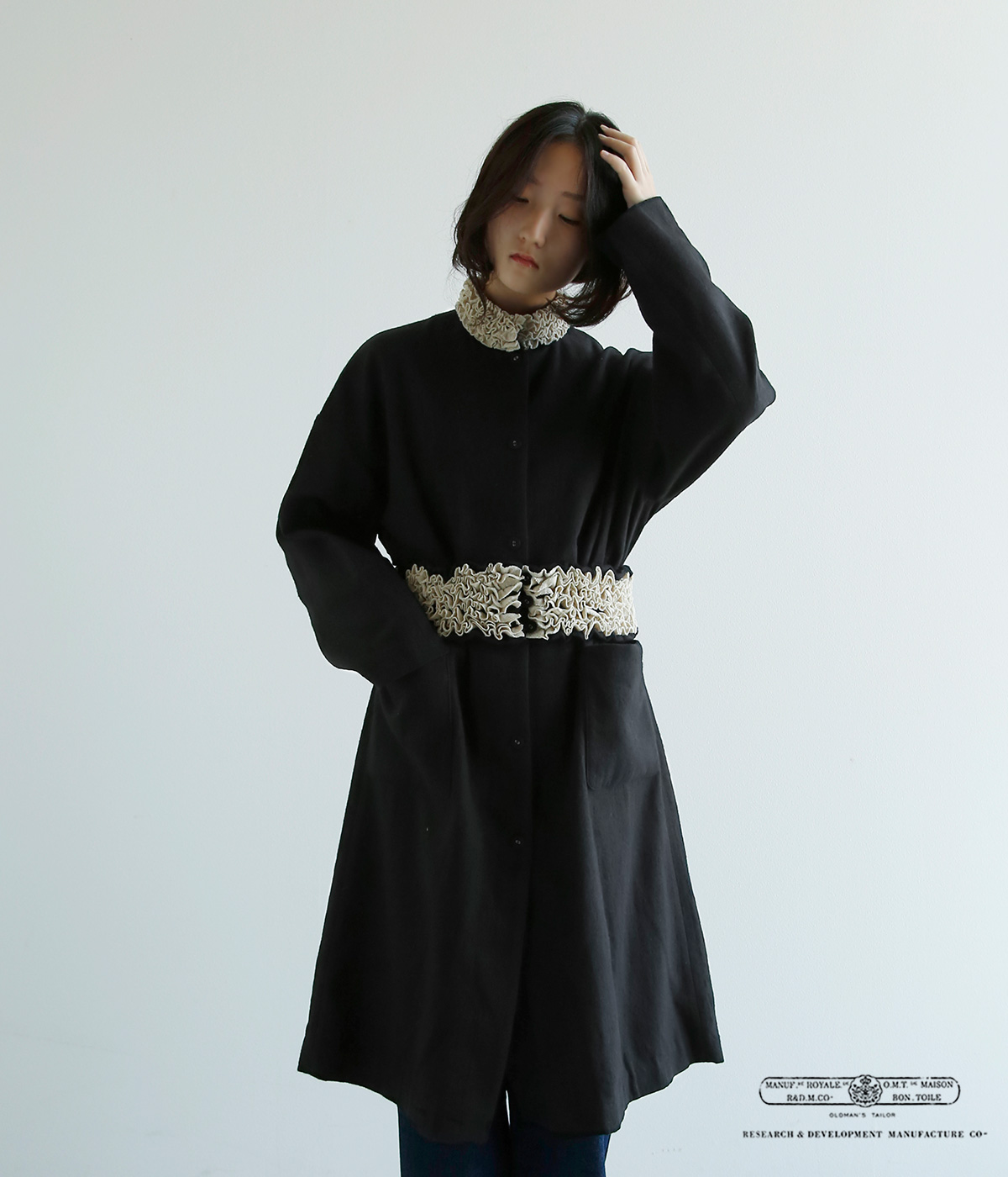 R & D.M.Co- オールドマンズテーラー フリル デコレーション コート “FRILL DECORATION COAT” 7128 |  iroma..aranciato