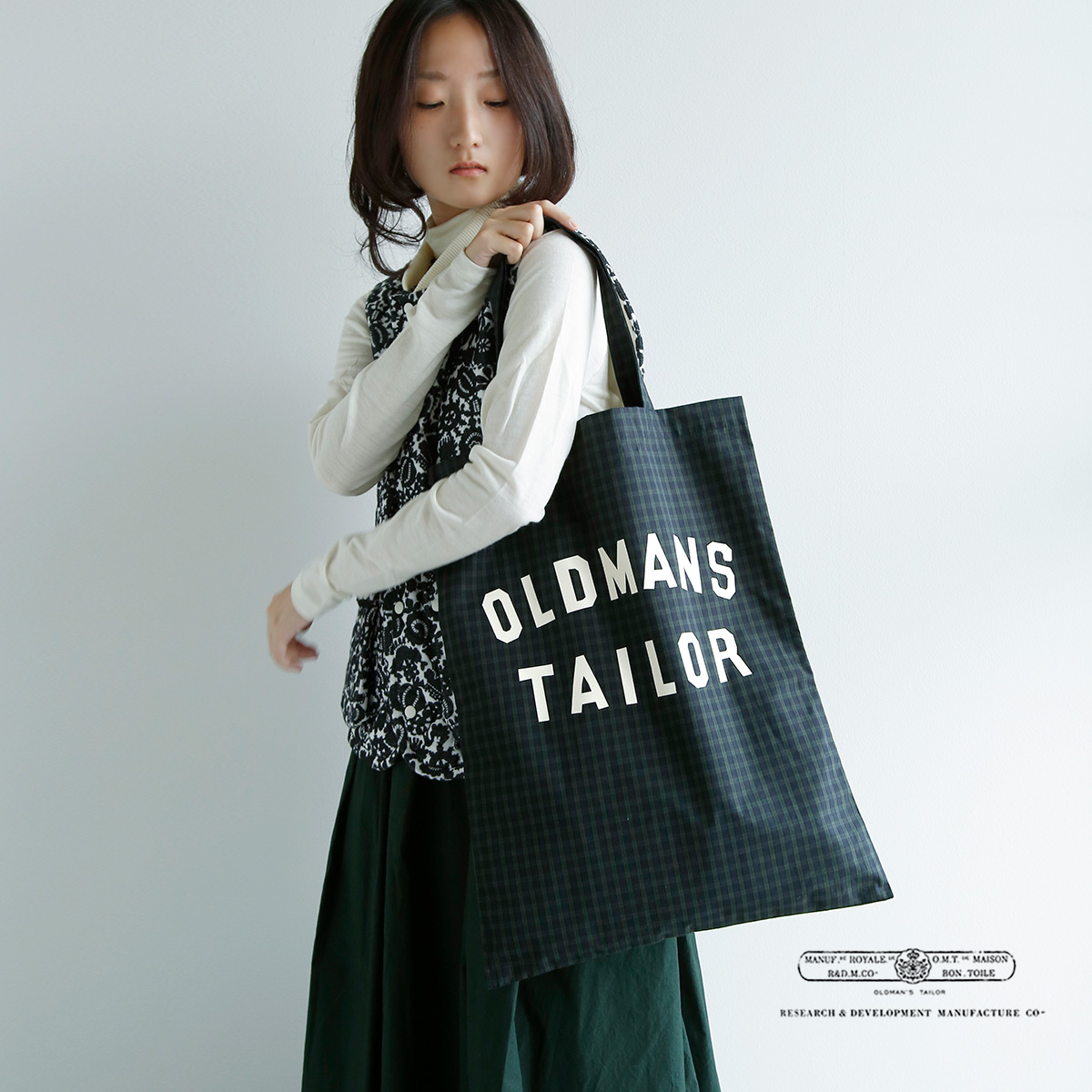 R & D.M.Co-(I[h}Ye[[)Rbg Svg `FbN g[gobO gOMT PRINT TOTE BAGh m1182