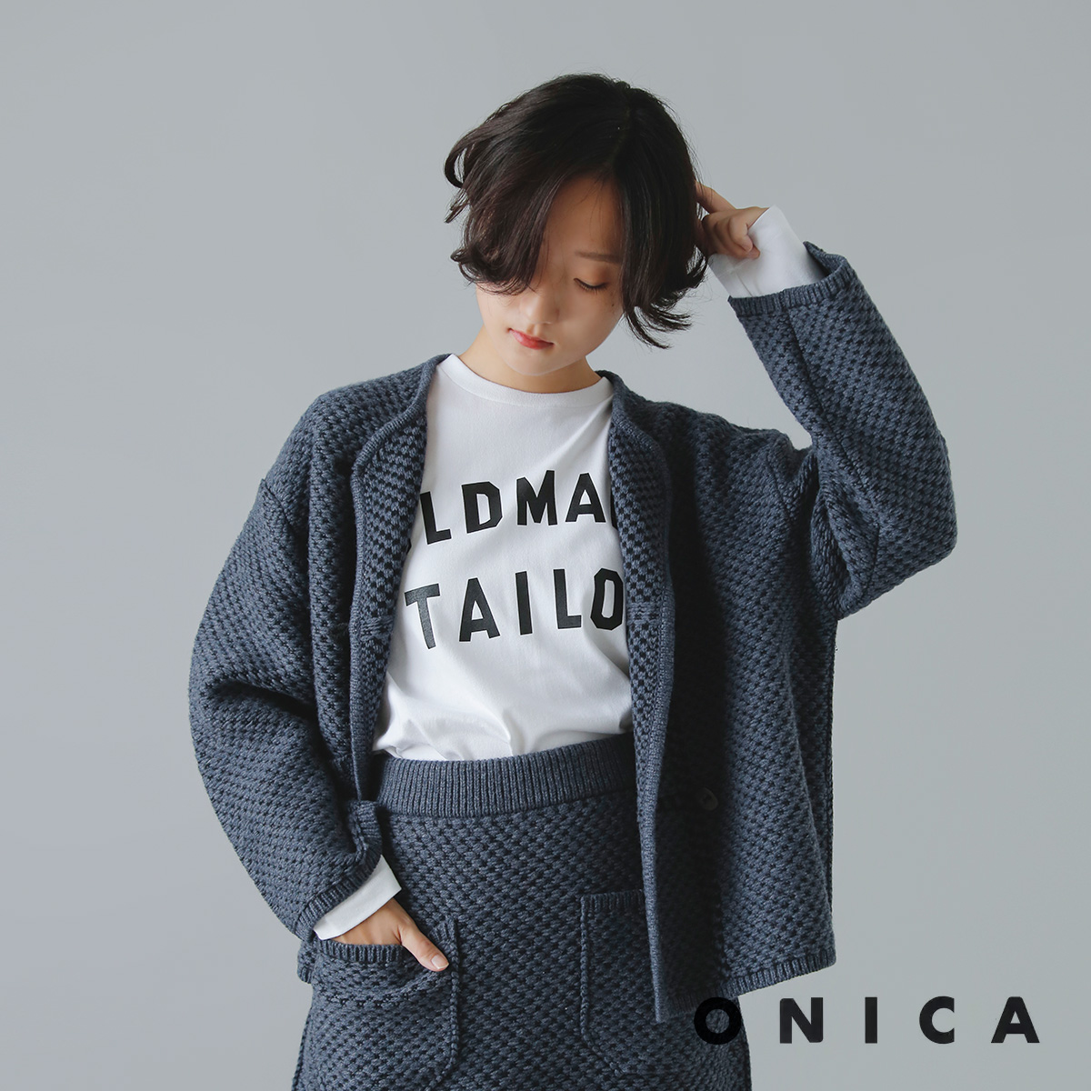 ONICA(IjJ)X[p[t@CE[ WK[h J[fBK gSuperfine wool Jacquard Cardiganh oni044