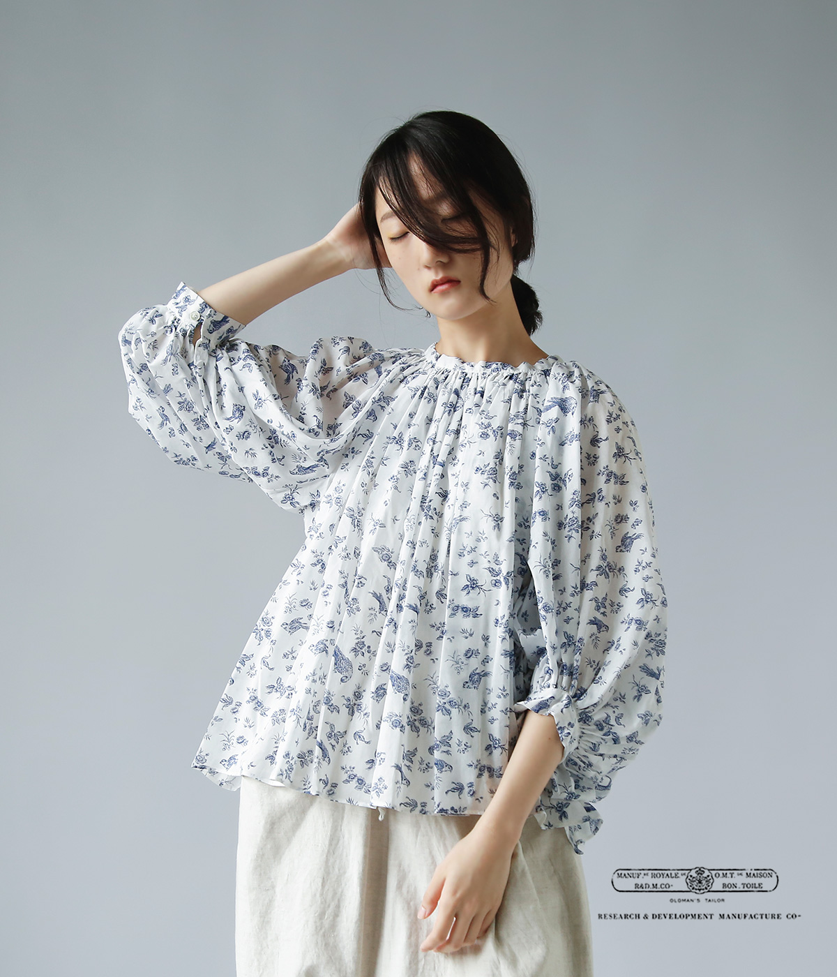 R & D.M.Co- オールドマンズテーラー コットン ガーデン ギャザー スモック “GARDEN GATHER SMOCK” 6766 |  iroma..aranciato