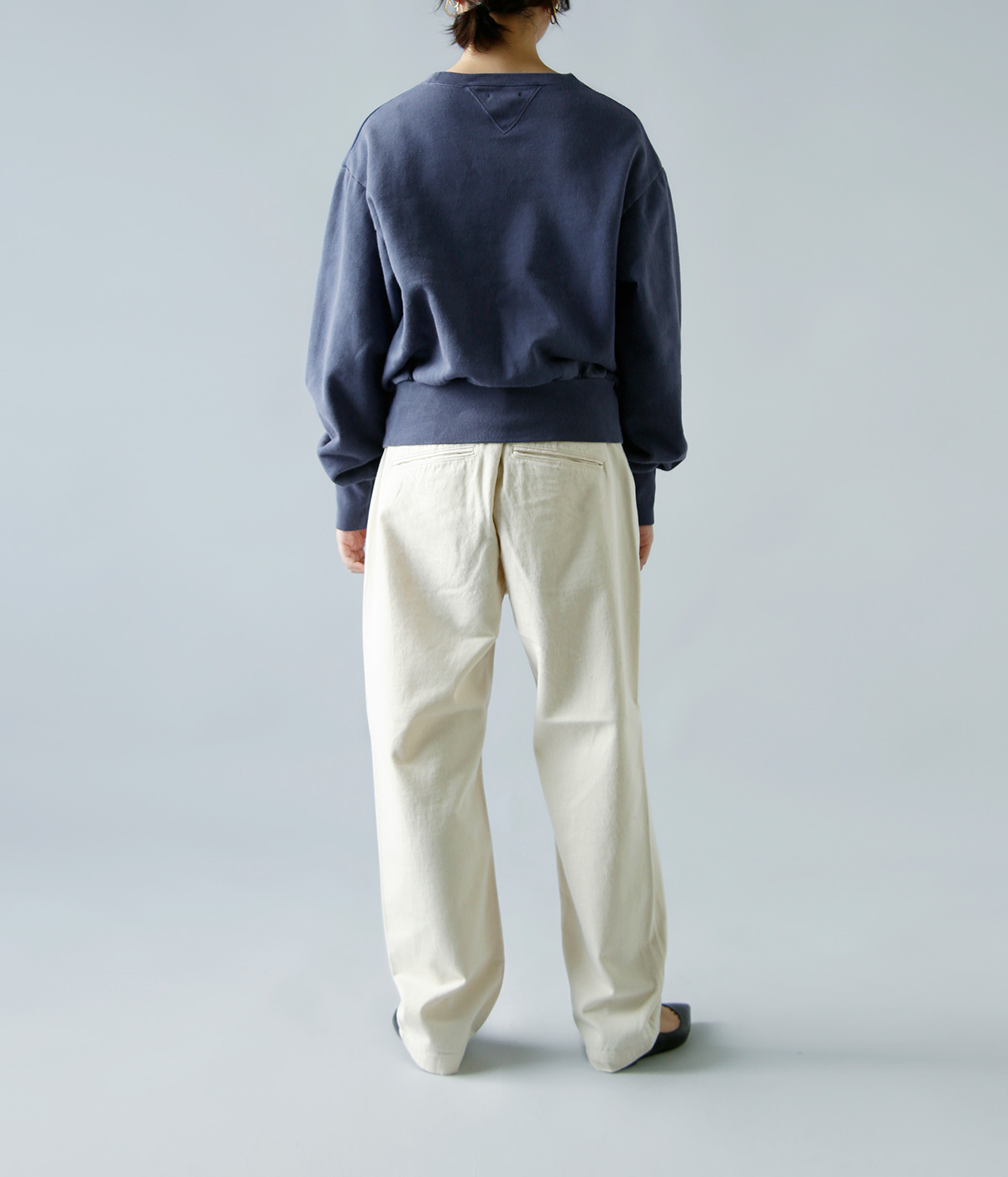 LENO リノ コットン クロップド スウェット シャツ “CROPPED SWEAT