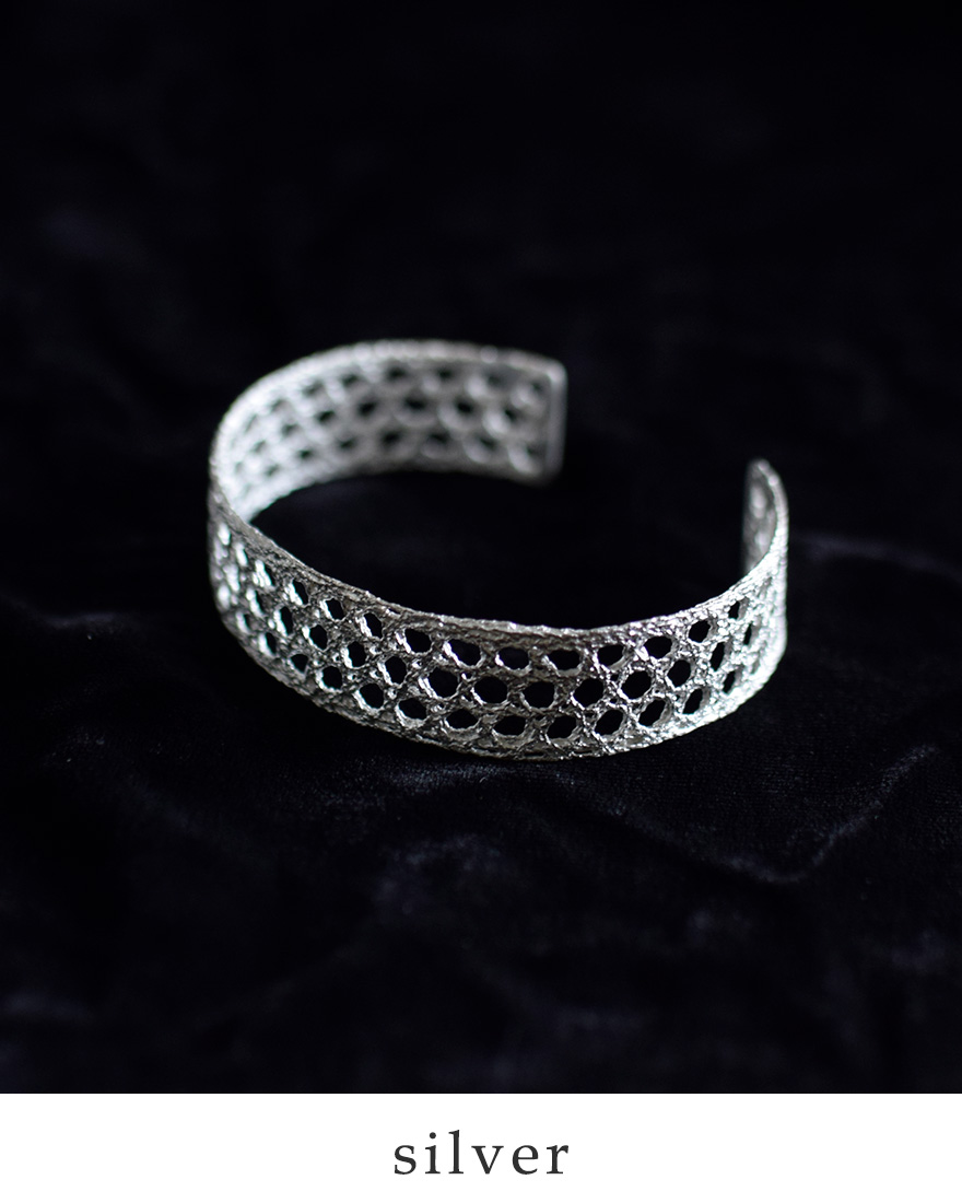 MAISON RUBUS. メゾンルーバス リコレクション シルバー レース バングル L “recollection lace bangle L”  re-002 | iroma..aranciato