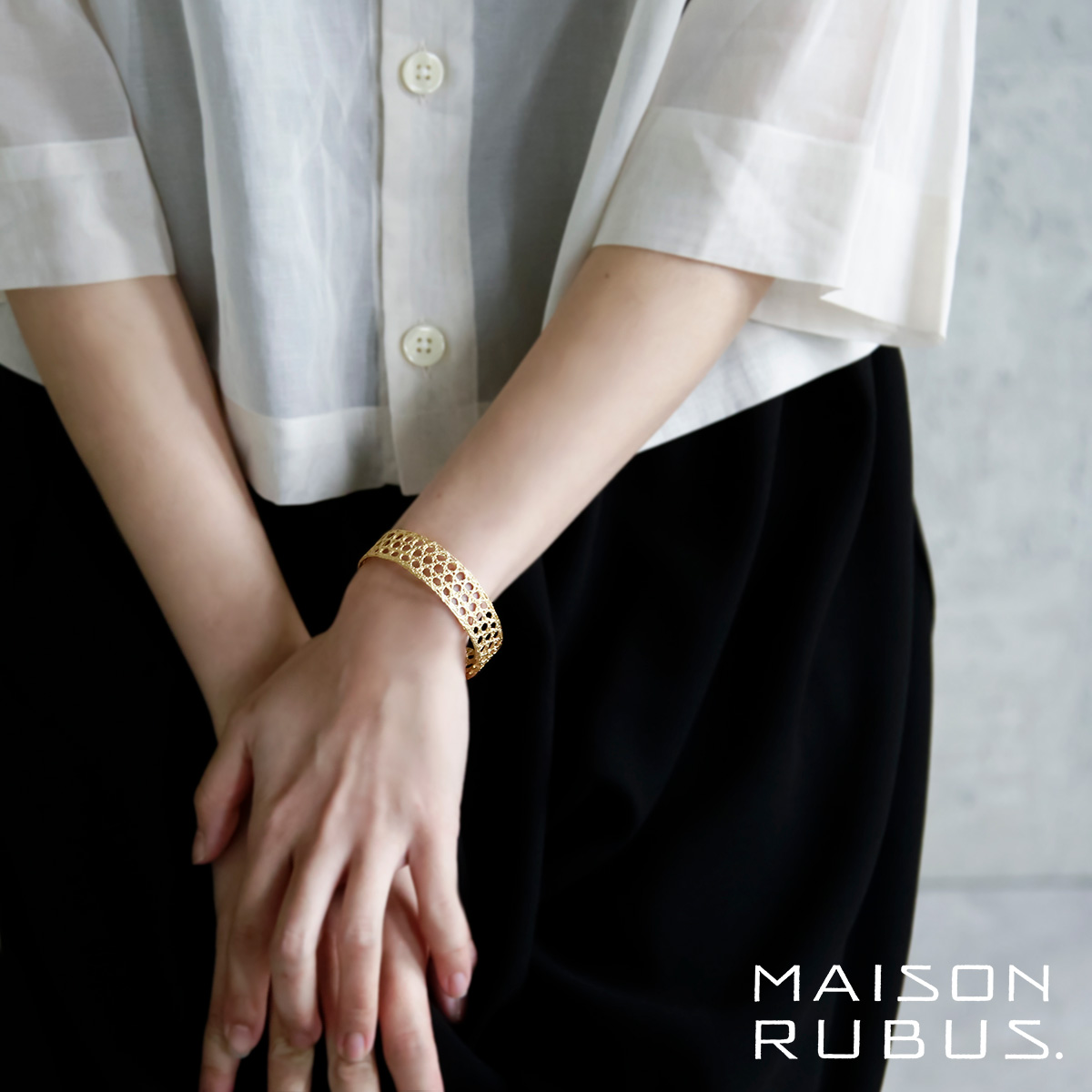 MAISON RUBUS.(][oX)RNV Vo[~CG[S[hbL [X oO L grecollection lace bangle Lh re-002