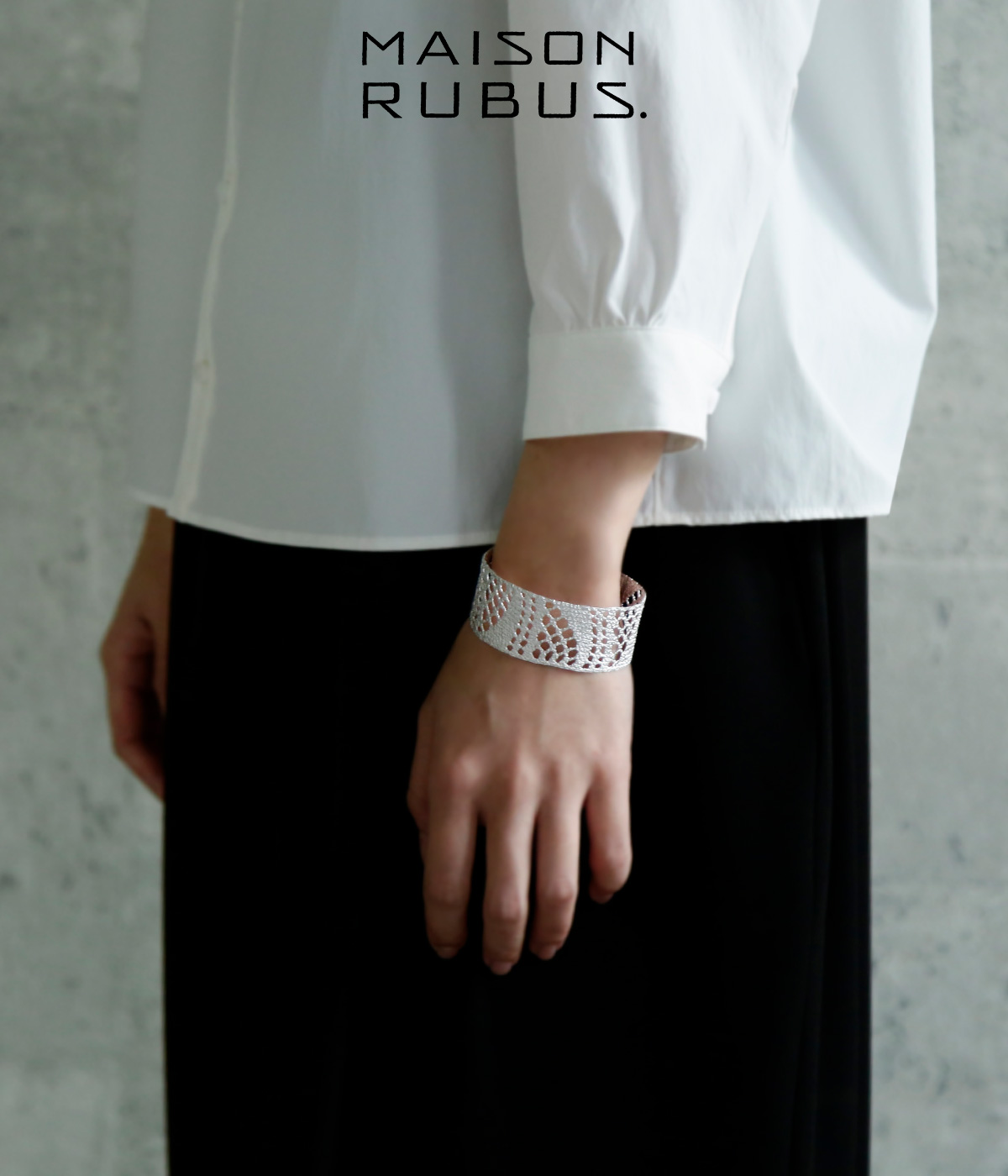 MAISON RUBUS. メゾンルーバス リコレクション シルバー レース バングル 2L “recollection lace bangle  2L” re-l-bangle-2l | iroma..aranciato