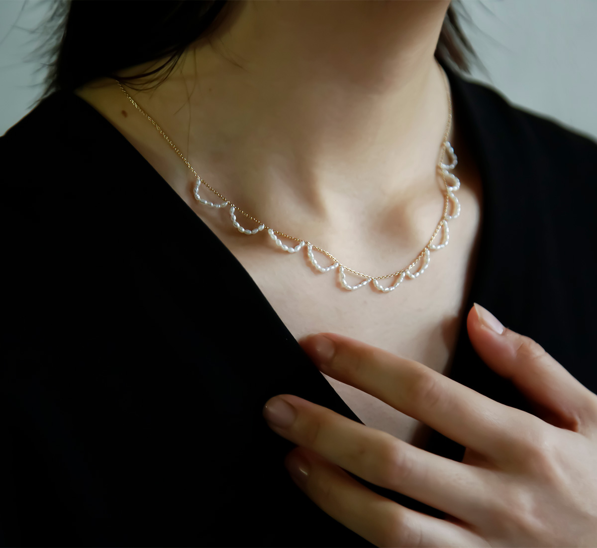 MAISON RUBUS. メゾンルーバス 淡水パール リップルズ ネックレス “ripples necklace” rip-n1-p-85 |  iroma..aranciato