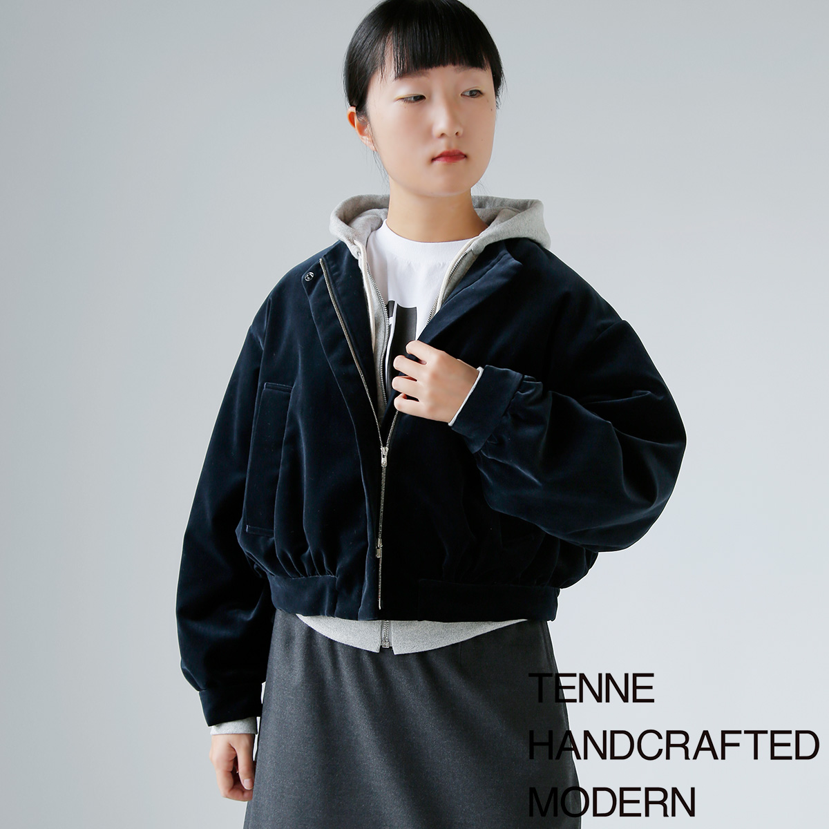 TENNE HANDCRAFTED MODERN(enhNtebh_)xxbg pfbhu] gvelvet padded blousonh 0014