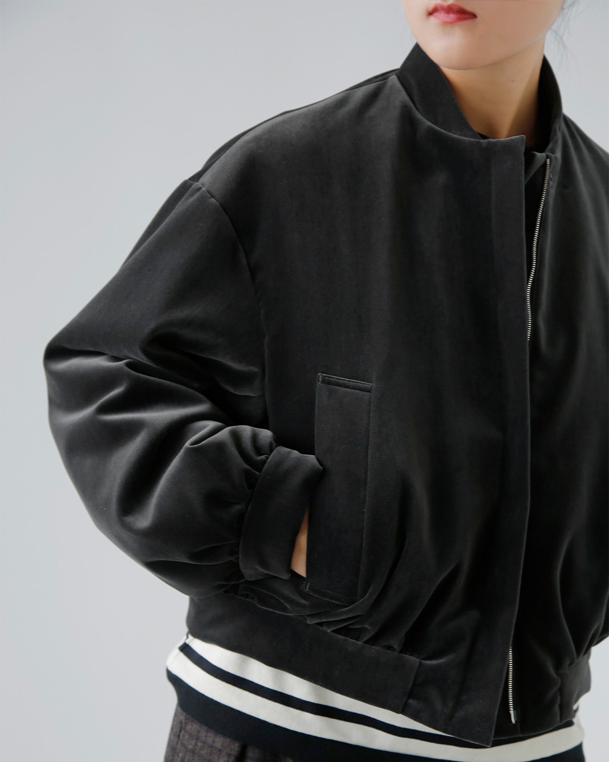 TENNE HANDCRAFTED MODERN(enhNtebh_)xxbg pfbhu] gvelvet padded blousonh 0014