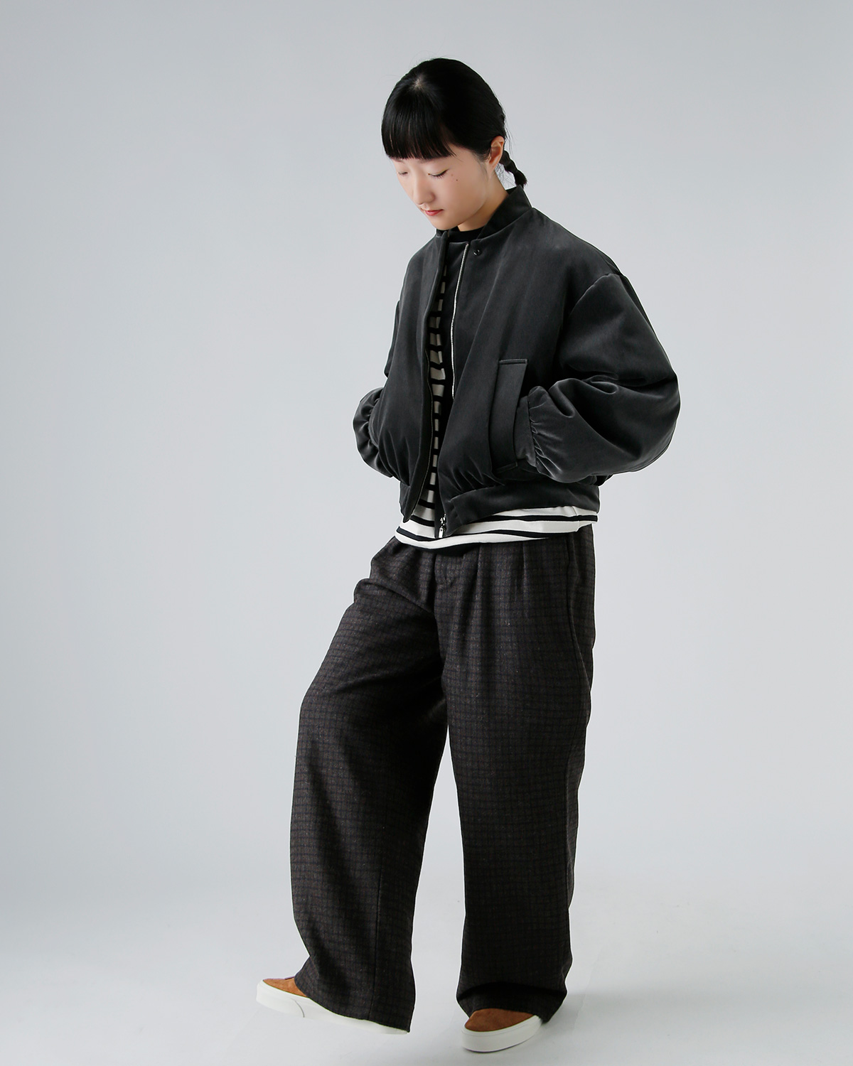 TENNE HANDCRAFTED MODERN(enhNtebh_)xxbg pfbhu] gvelvet padded blousonh 0014