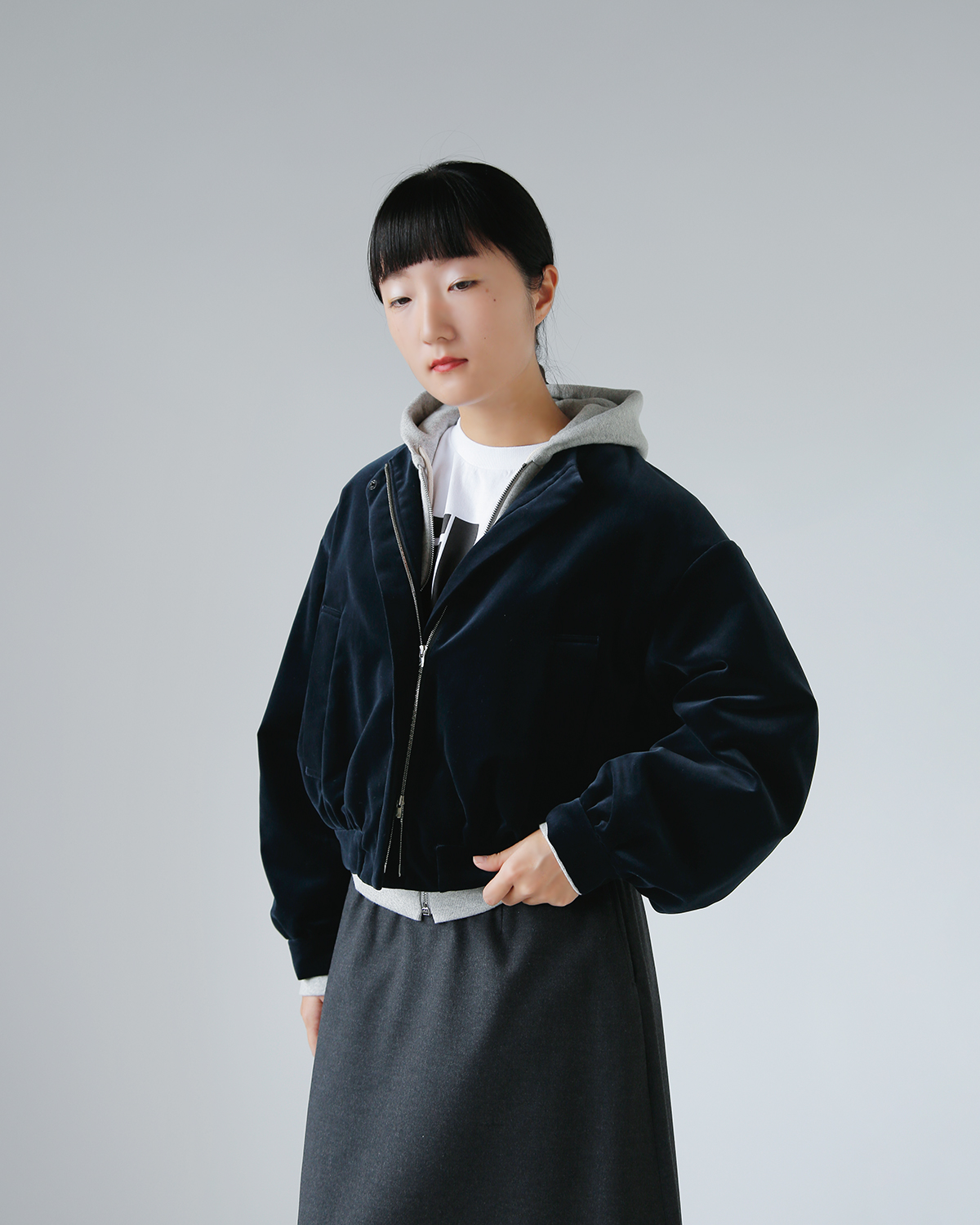 TENNE HANDCRAFTED MODERN(enhNtebh_)xxbg pfbhu] gvelvet padded blousonh 0014