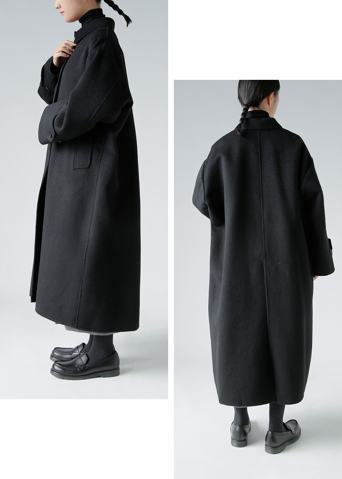 TENNE HANDCRAFTED MODERN(enhNtebh_)rbOTCY XeJ[R[g gbig size soutien collar coath 0026