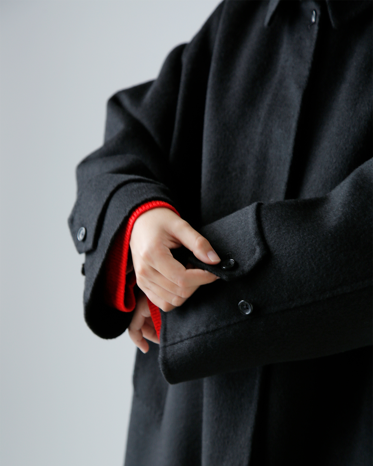 TENNE HANDCRAFTED MODERN(enhNtebh_)rbOTCY XeJ[R[g gbig size soutien collar coath 0026