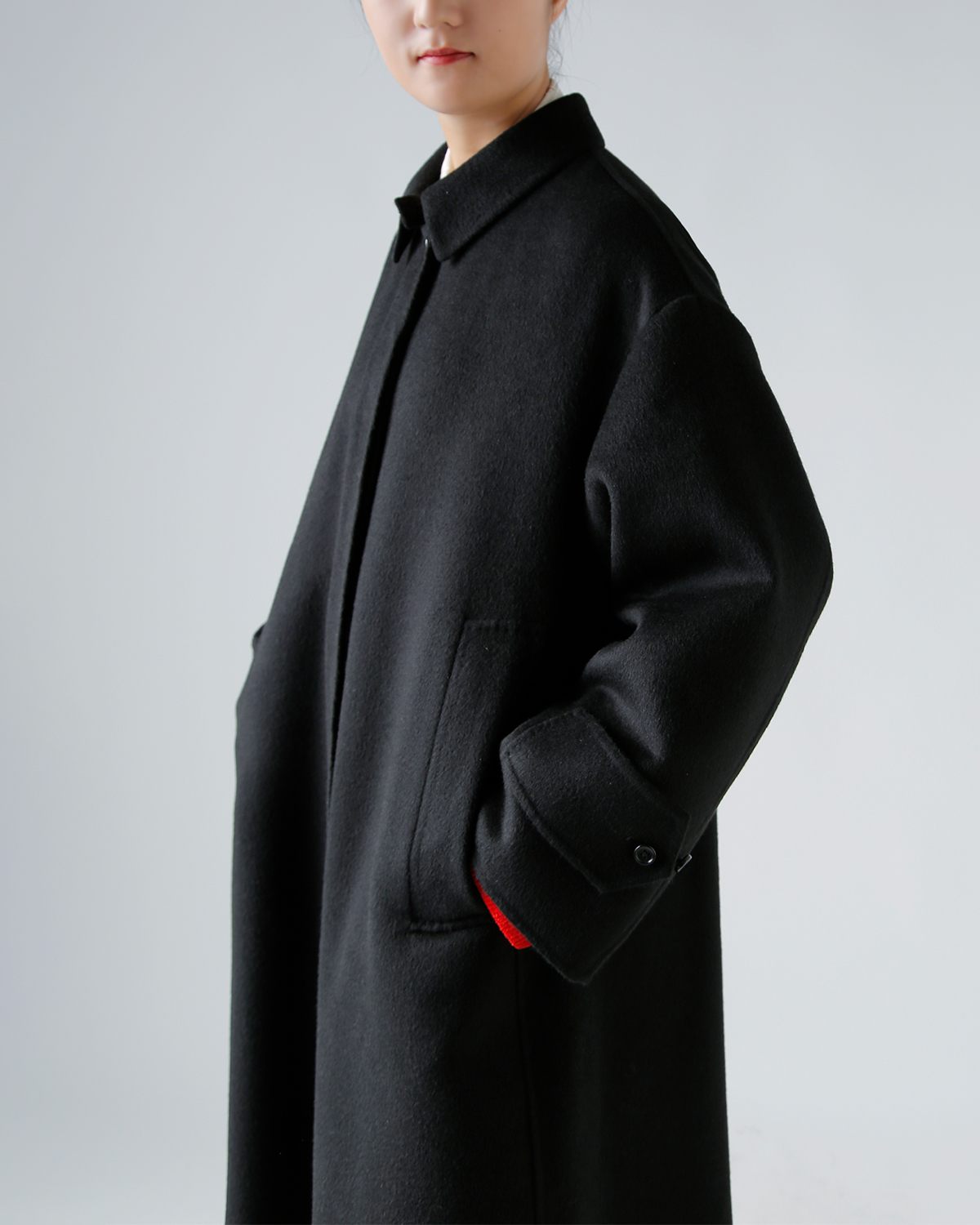 TENNE HANDCRAFTED MODERN(enhNtebh_)rbOTCY XeJ[R[g gbig size soutien collar coath 0026