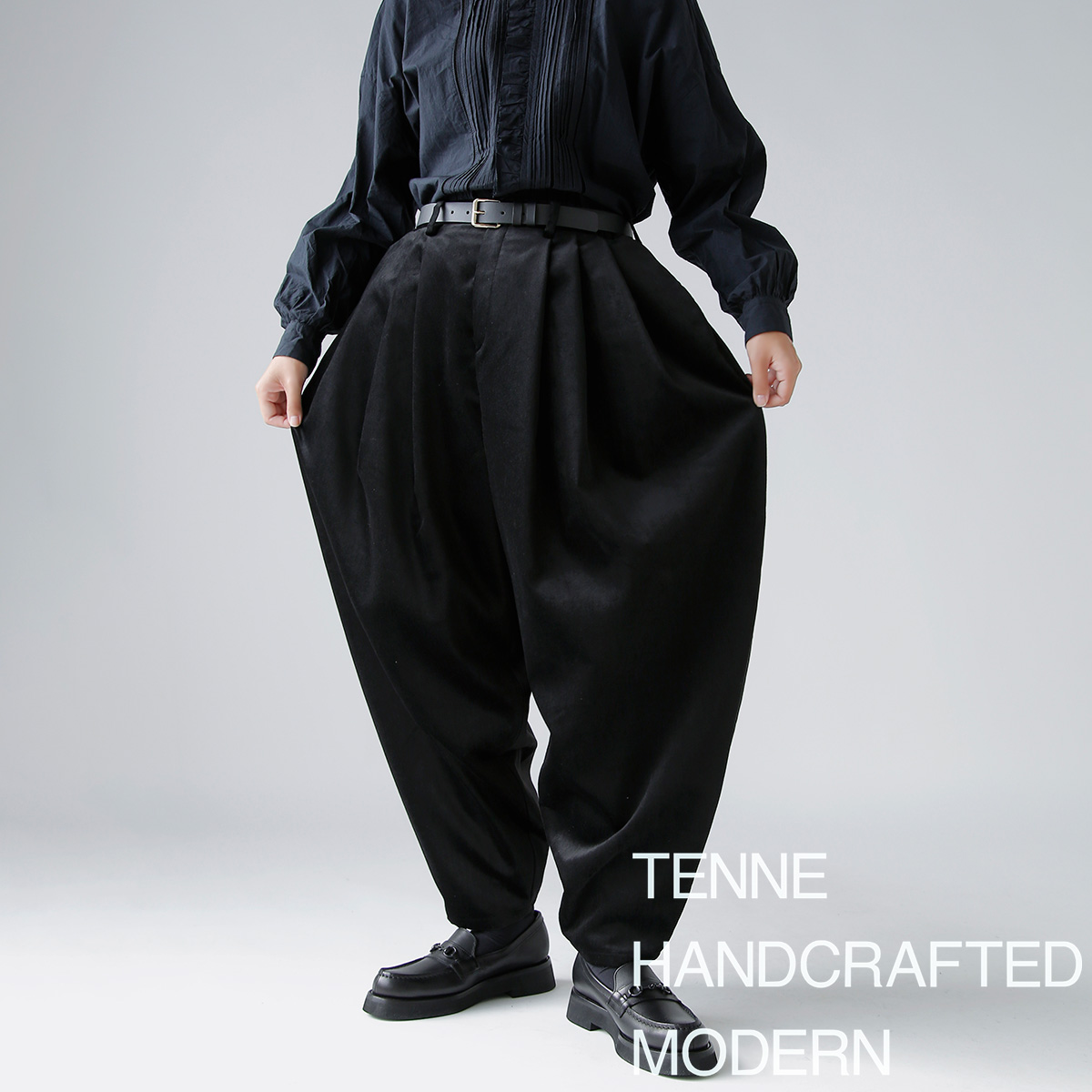 TENNE HANDCRAFTED MODERN(enhNtebh_)vXxxbg 3^bN e[p[h pc g3 tuck tapered pantsh 0028