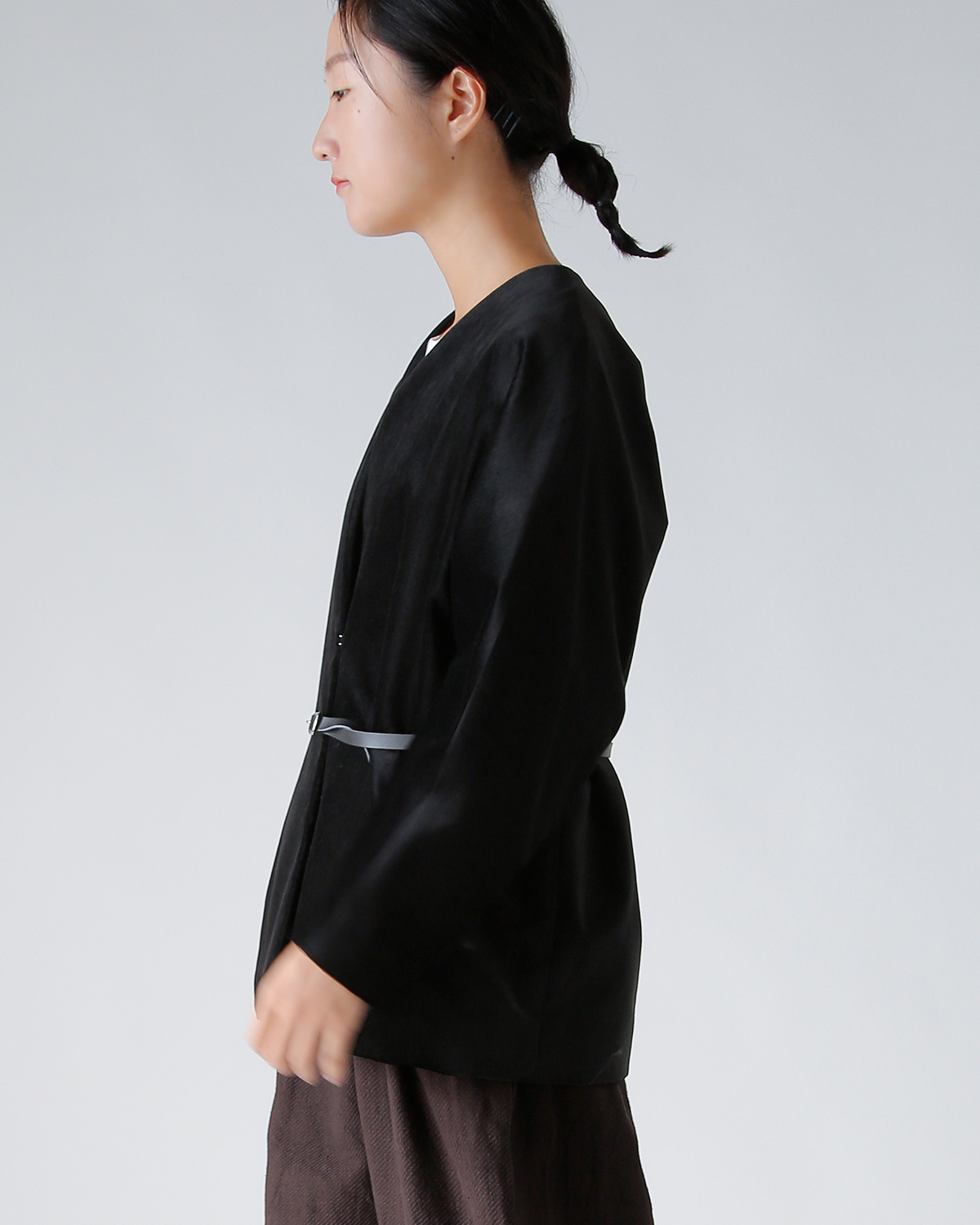 TENNE HANDCRAFTED MODERN(enhNtebh_)U[xgt vX xxbg m[J[ WPbg gvelvet no collar jacketh 0031