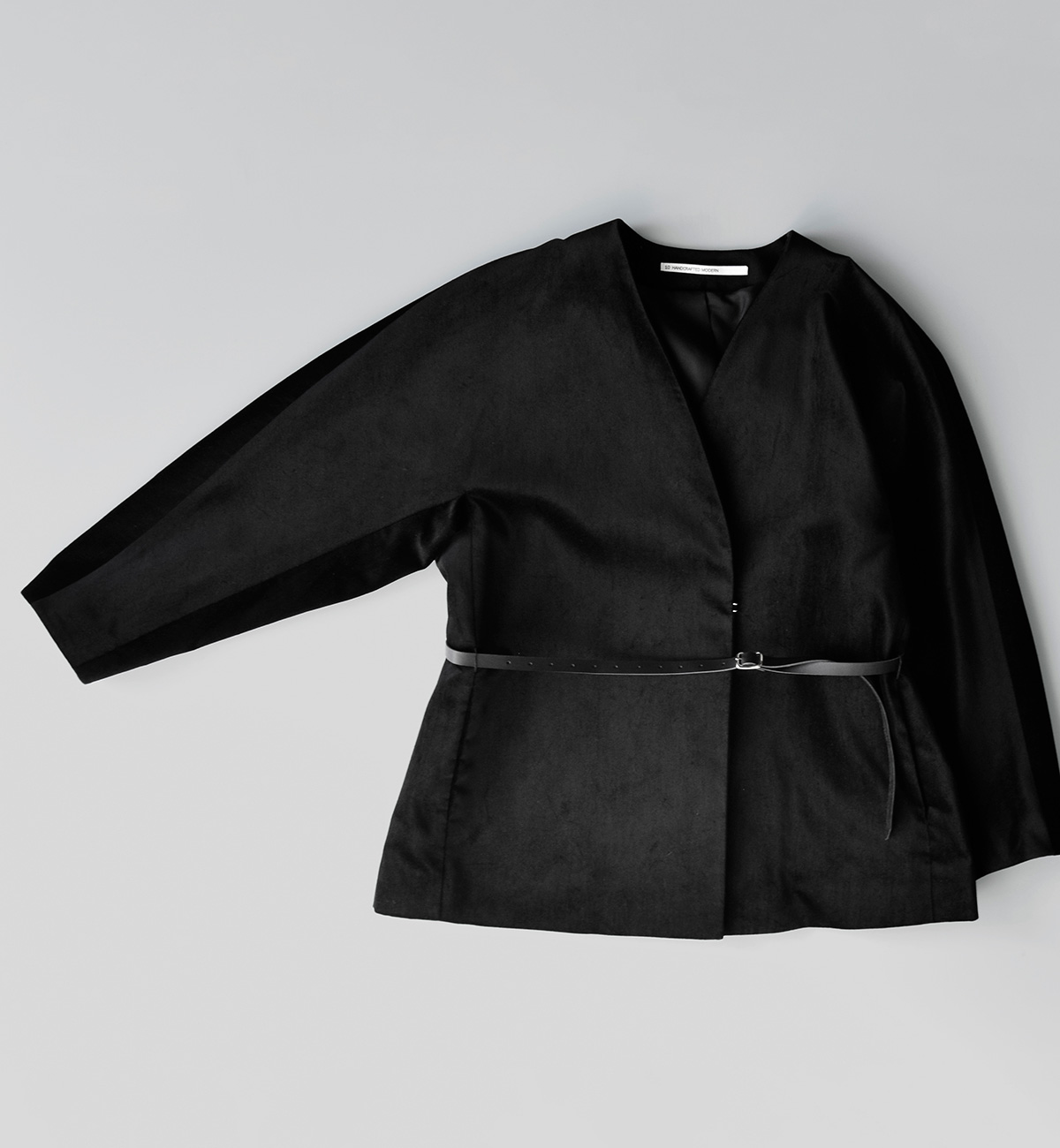 TENNE HANDCRAFTED MODERN(enhNtebh_)U[xgt vX xxbg m[J[ WPbg gvelvet no collar jacketh 0031