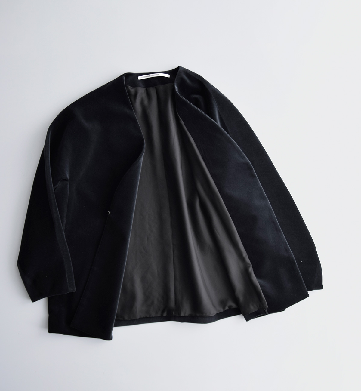 TENNE HANDCRAFTED MODERN(enhNtebh_)U[xgt vX xxbg m[J[ WPbg gvelvet no collar jacketh 0031