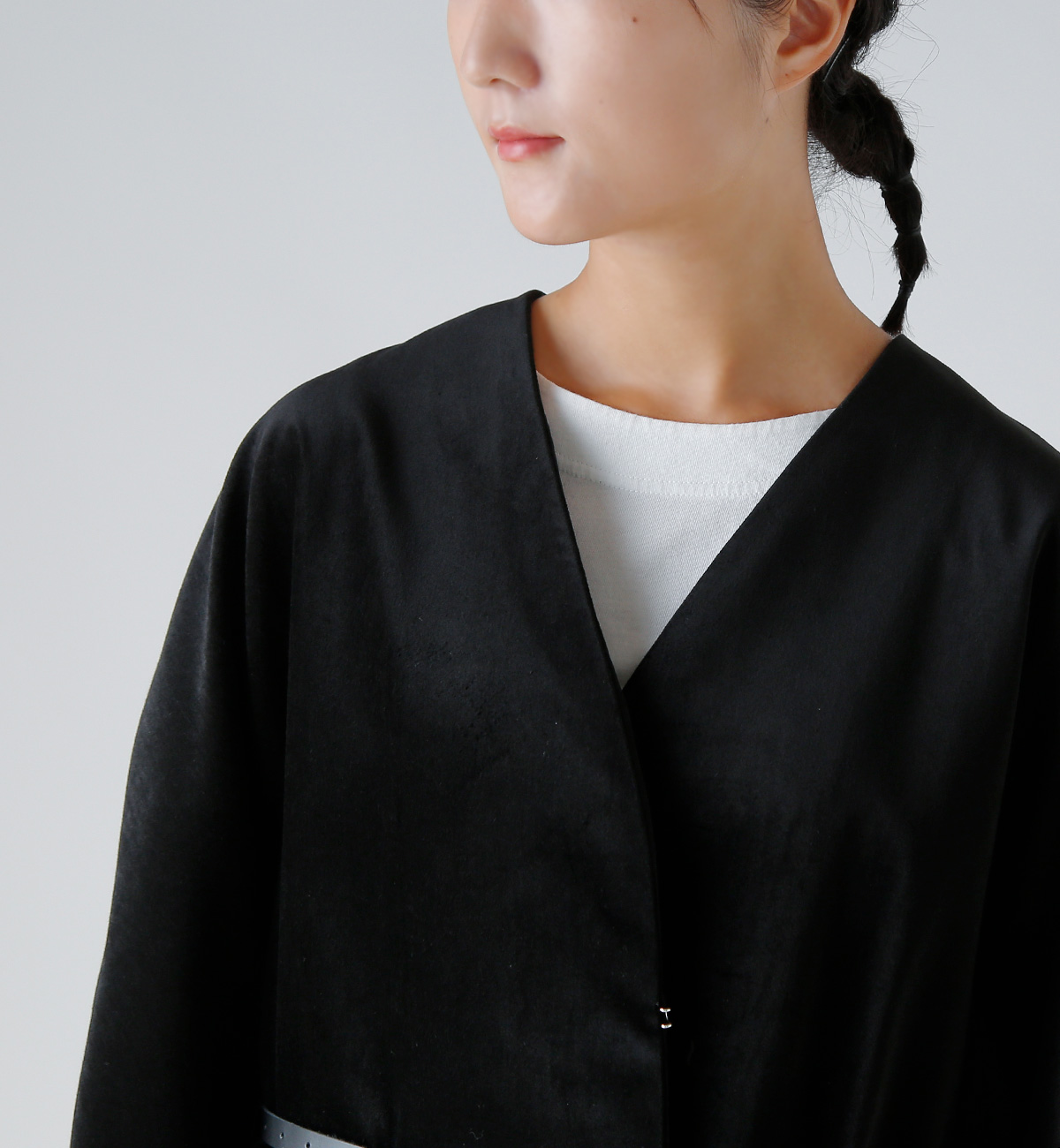 TENNE HANDCRAFTED MODERN(enhNtebh_)U[xgt vX xxbg m[J[ WPbg gvelvet no collar jacketh 0031