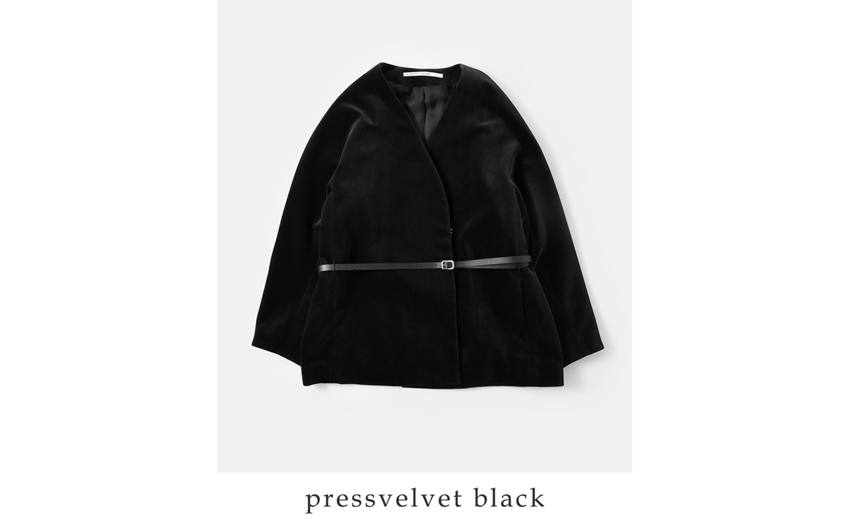 TENNE HANDCRAFTED MODERN(enhNtebh_)U[xgt vX xxbg m[J[ WPbg gvelvet no collar jacketh 0031