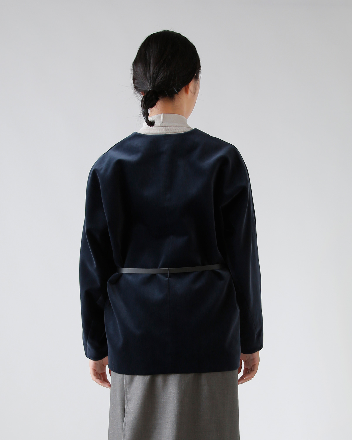 m[J[ WPbg gvelvet no collar jacketh 0031