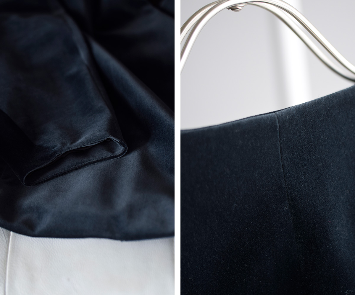 m[J[ WPbg gvelvet no collar jacketh 0031