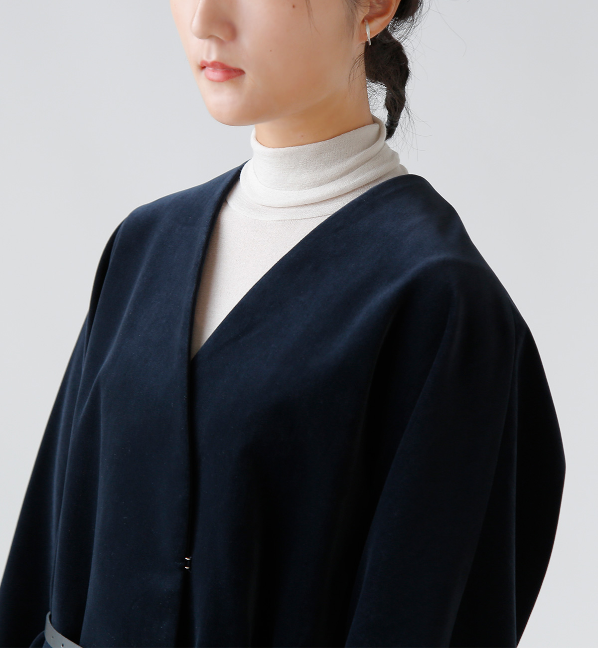 m[J[ WPbg gvelvet no collar jacketh 0031