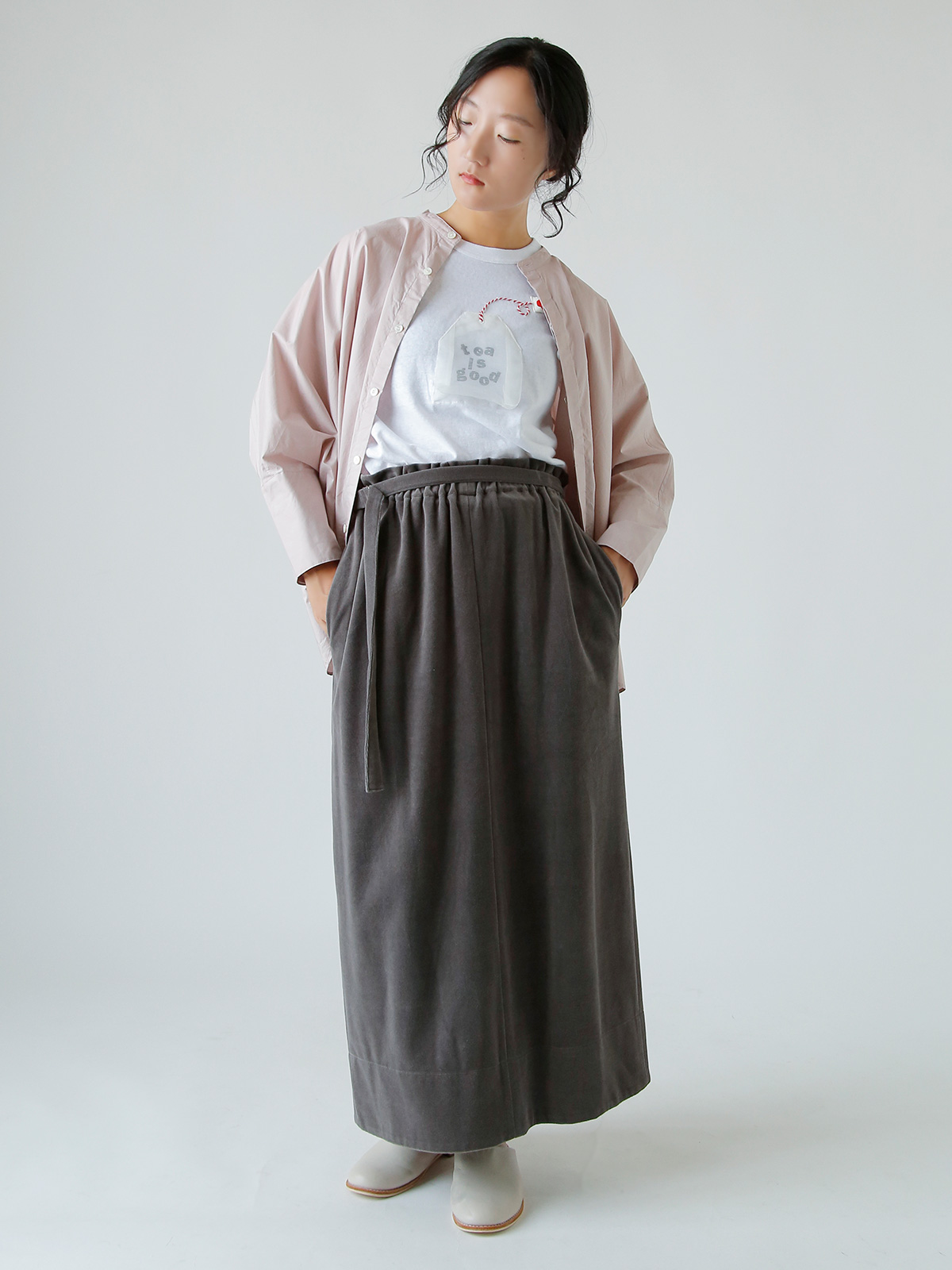 TENNE HANDCRAFTED MODERN(enhNtebh_)xA yV XJ[g gvelour pencil skirth 0033o