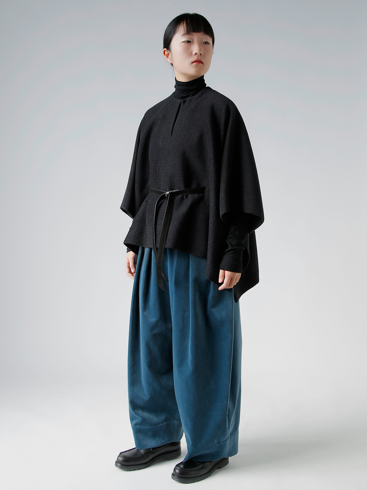 TENNE HANDCRAFTED MODERN(enhNtebh_)U[xgt AS E[ |` gangola wool ponchoh 007