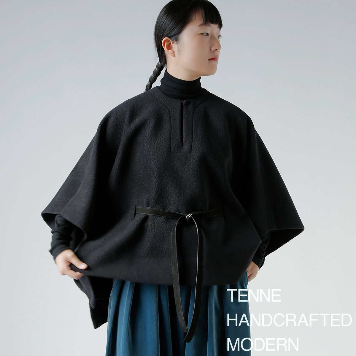 TENNE HANDCRAFTED MODERN(enhNtebh_)U[xgt AS E[ |` gangola wool ponchoh 007