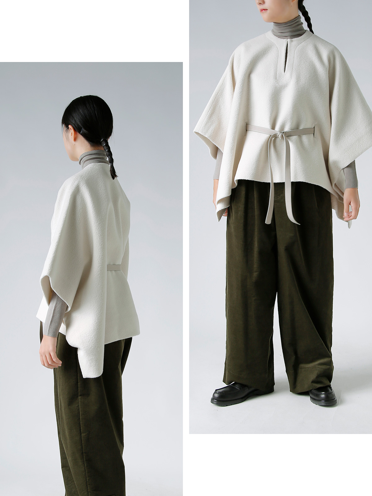 TENNE HANDCRAFTED MODERN(enhNtebh_)U[xgt AS E[ |` gangola wool ponchoh 007