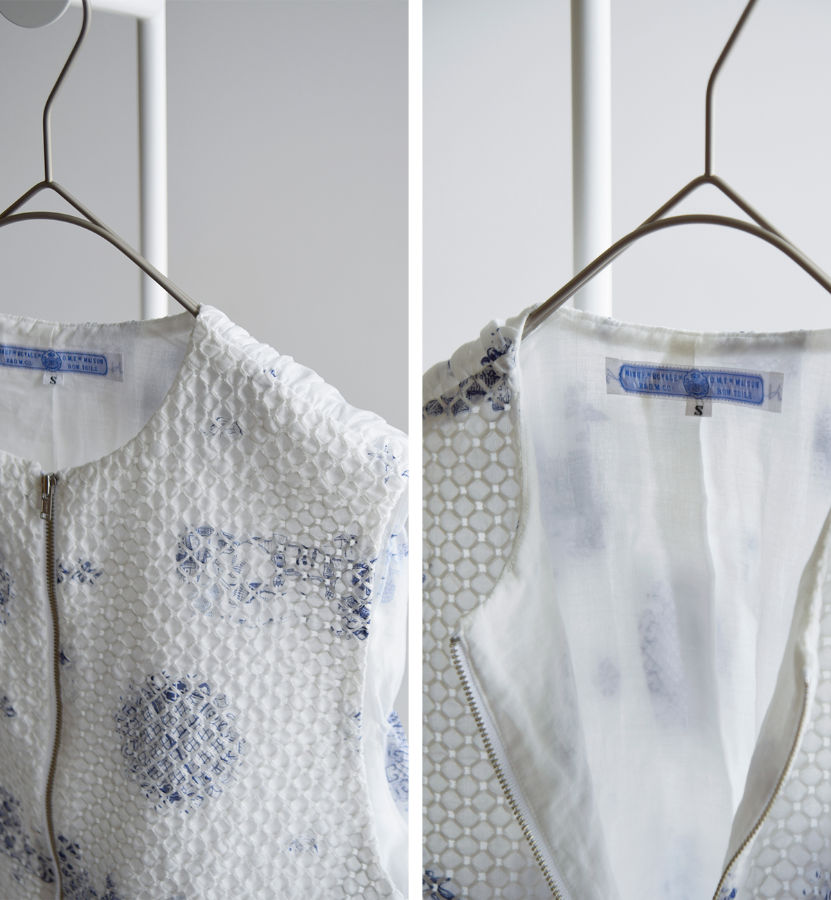 R & D.M.Co-(I[h}Ye[[)gX R[`OXeb` V[O xXg gTRELLIS COUCHING STITCH SHIRRING VESTh 7441