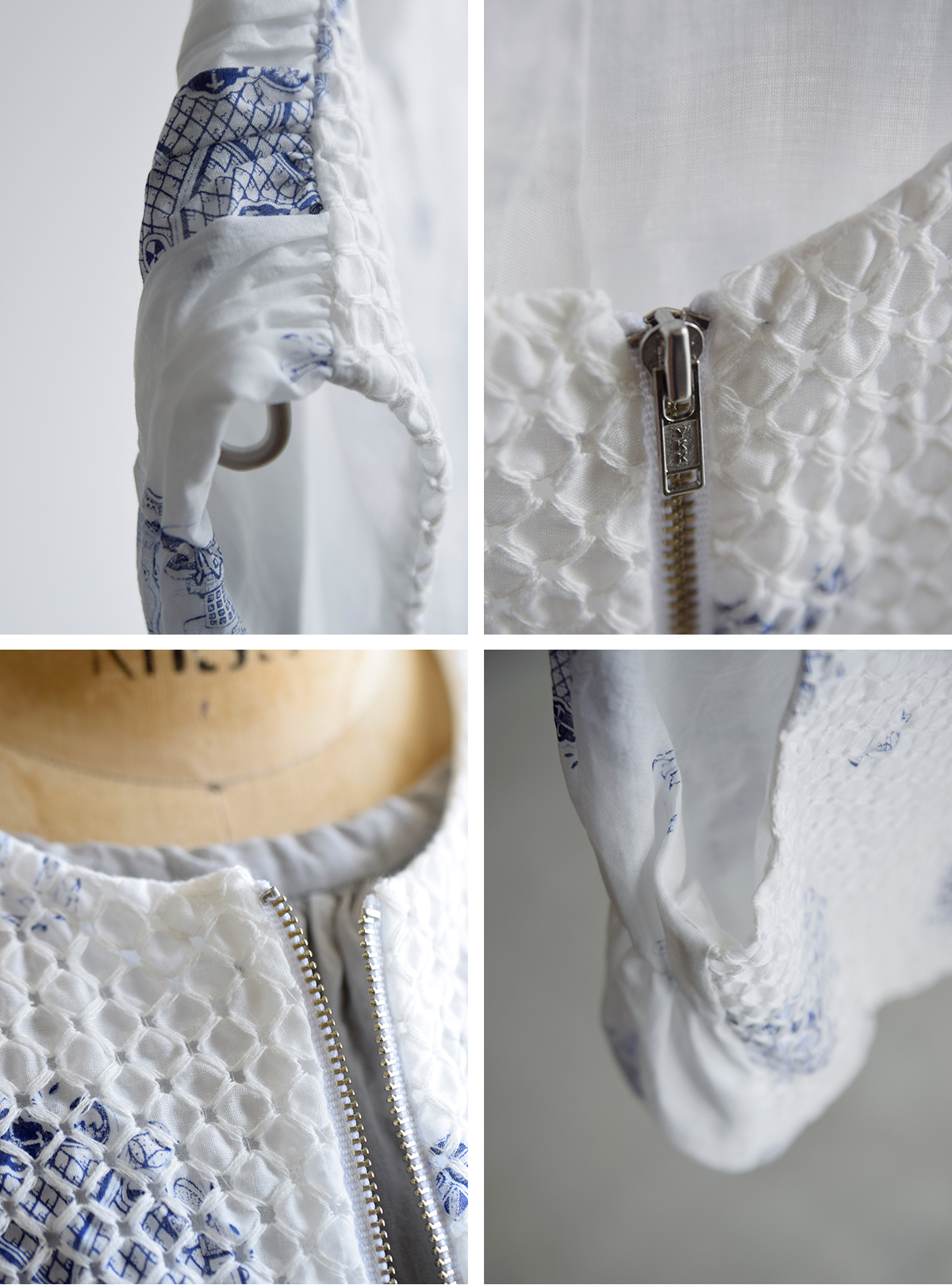 R & D.M.Co-(I[h}Ye[[)gX R[`OXeb` V[O xXg gTRELLIS COUCHING STITCH SHIRRING VESTh 7441