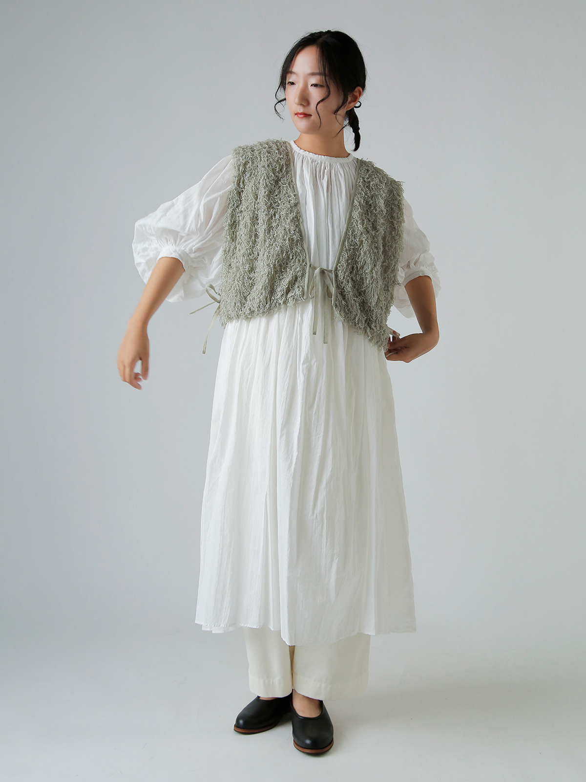 R & D.M.Co-(I[h}Ye[[)K[g_C [ XbN hX gGARMENT DYE LAWN SMOCK DRESSh 7518