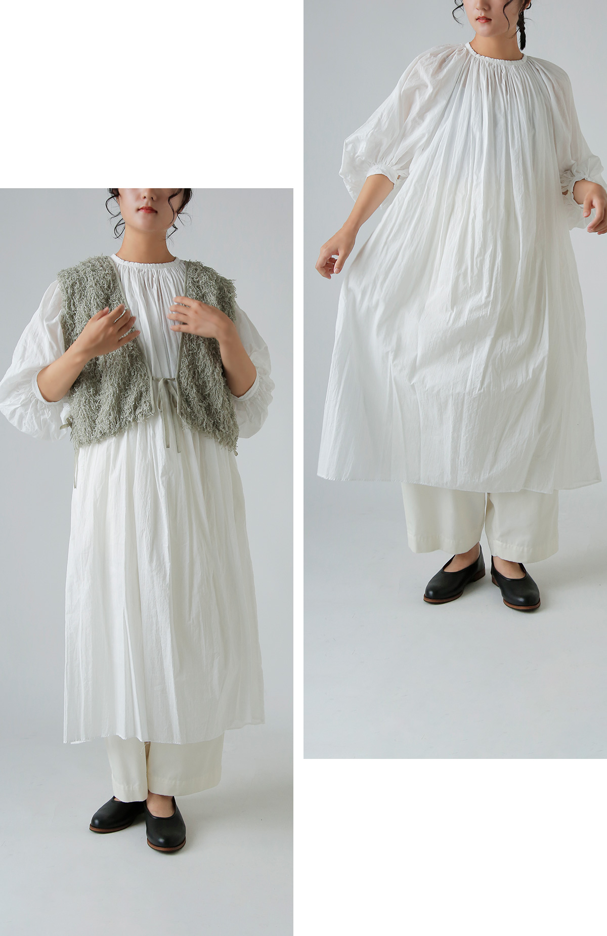 R & D.M.Co-(I[h}Ye[[)K[g_C [ XbN hX gGARMENT DYE LAWN SMOCK DRESSh 7518