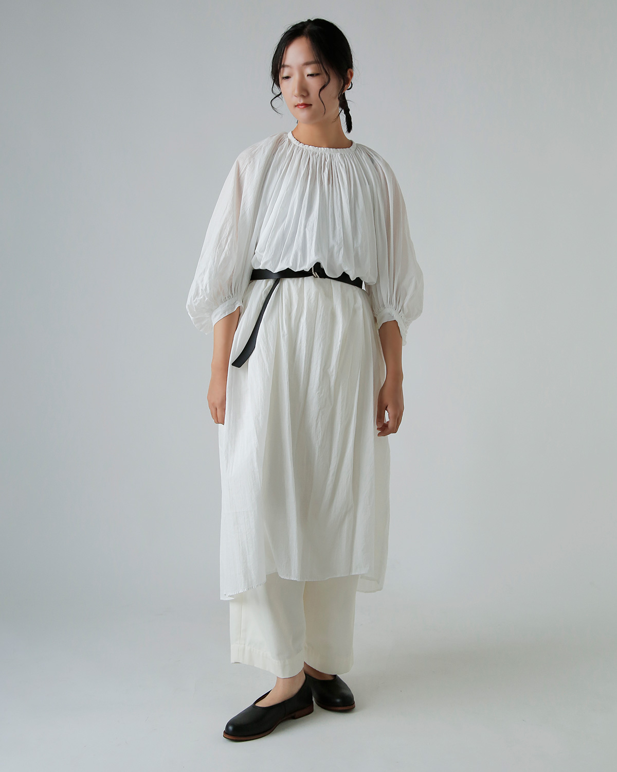 R & D.M.Co-(I[h}Ye[[)K[g_C [ XbN hX gGARMENT DYE LAWN SMOCK DRESSh 7518