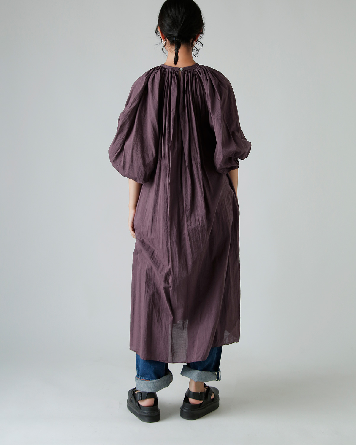 R & D.M.Co-(I[h}Ye[[)K[g_C [ XbN hX gGARMENT DYE LAWN SMOCK DRESSh 7518