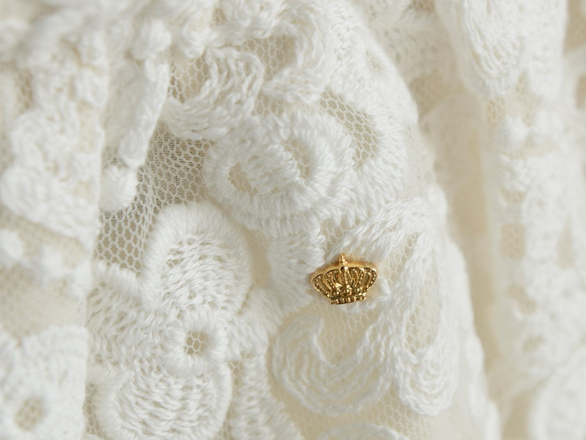 R & D.M.Co-(I[h}Ye[[)NE `[t [X obO gCROWN MOTIF LACE BAGh 7532