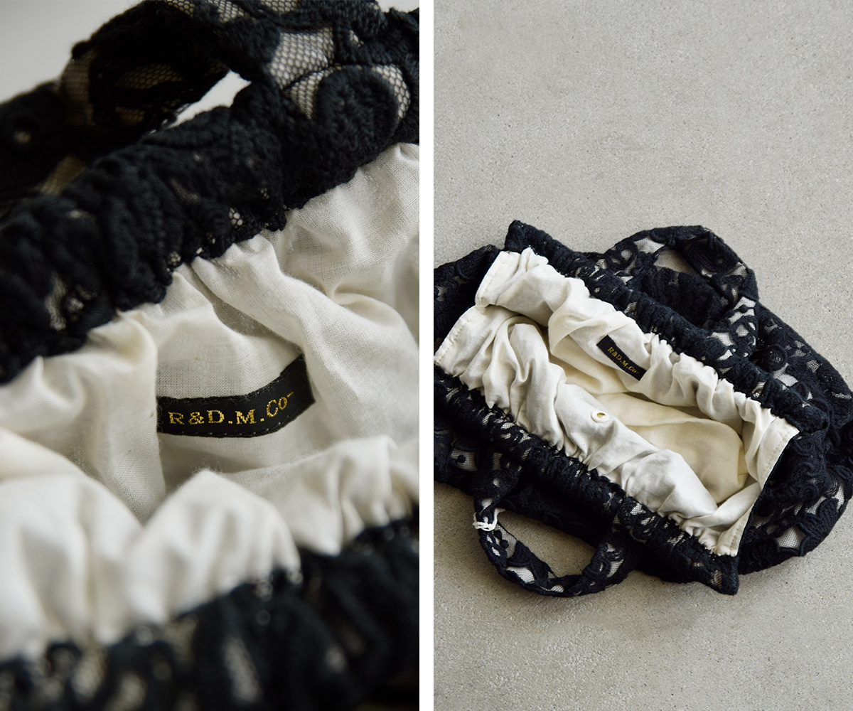 R & D.M.Co-(I[h}Ye[[)NE `[t [X obO gCROWN MOTIF LACE BAGh 7532