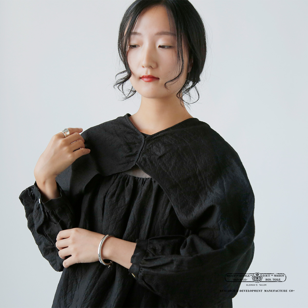 R & D.M.Co-(I[h}Ye[[)VF[fBO `FbN { X[u gSHADING CHECK BOLERO SLEEVEh 7533