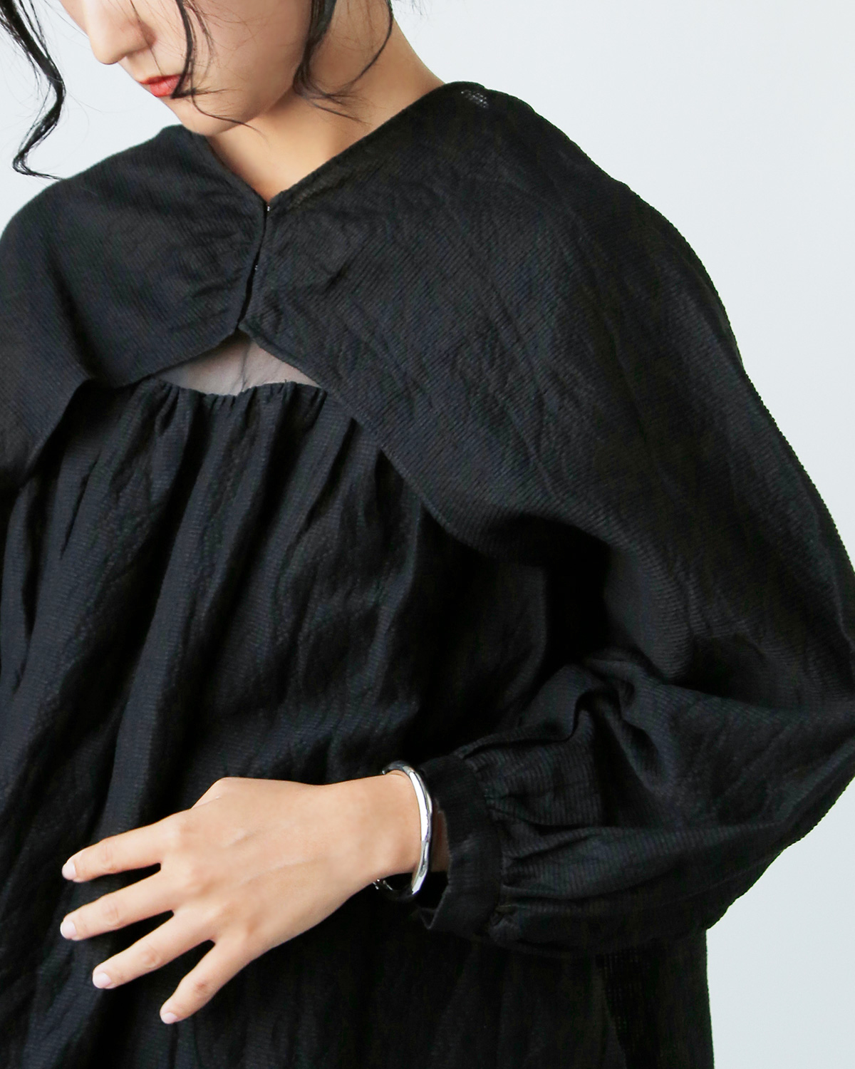 R & D.M.Co-(I[h}Ye[[)VF[fBO `FbN { X[u gSHADING CHECK BOLERO SLEEVEh 7533