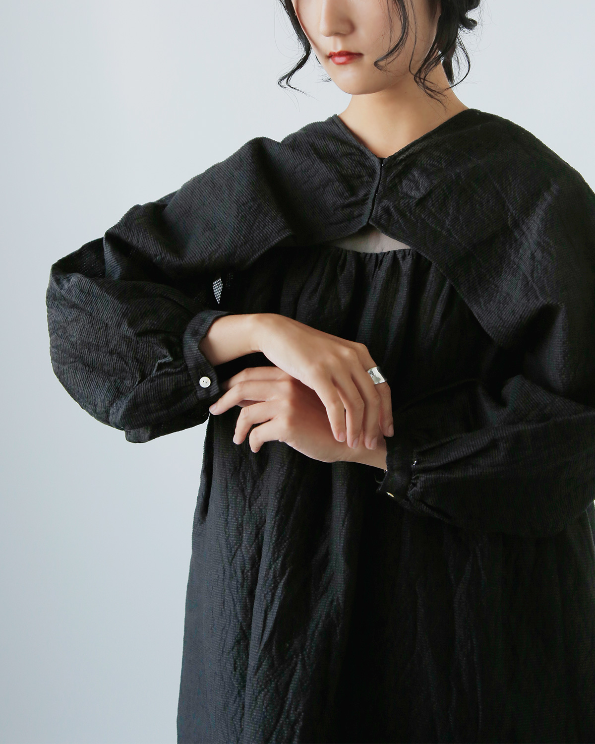 R & D.M.Co-(I[h}Ye[[)VF[fBO `FbN { X[u gSHADING CHECK BOLERO SLEEVEh 7533
