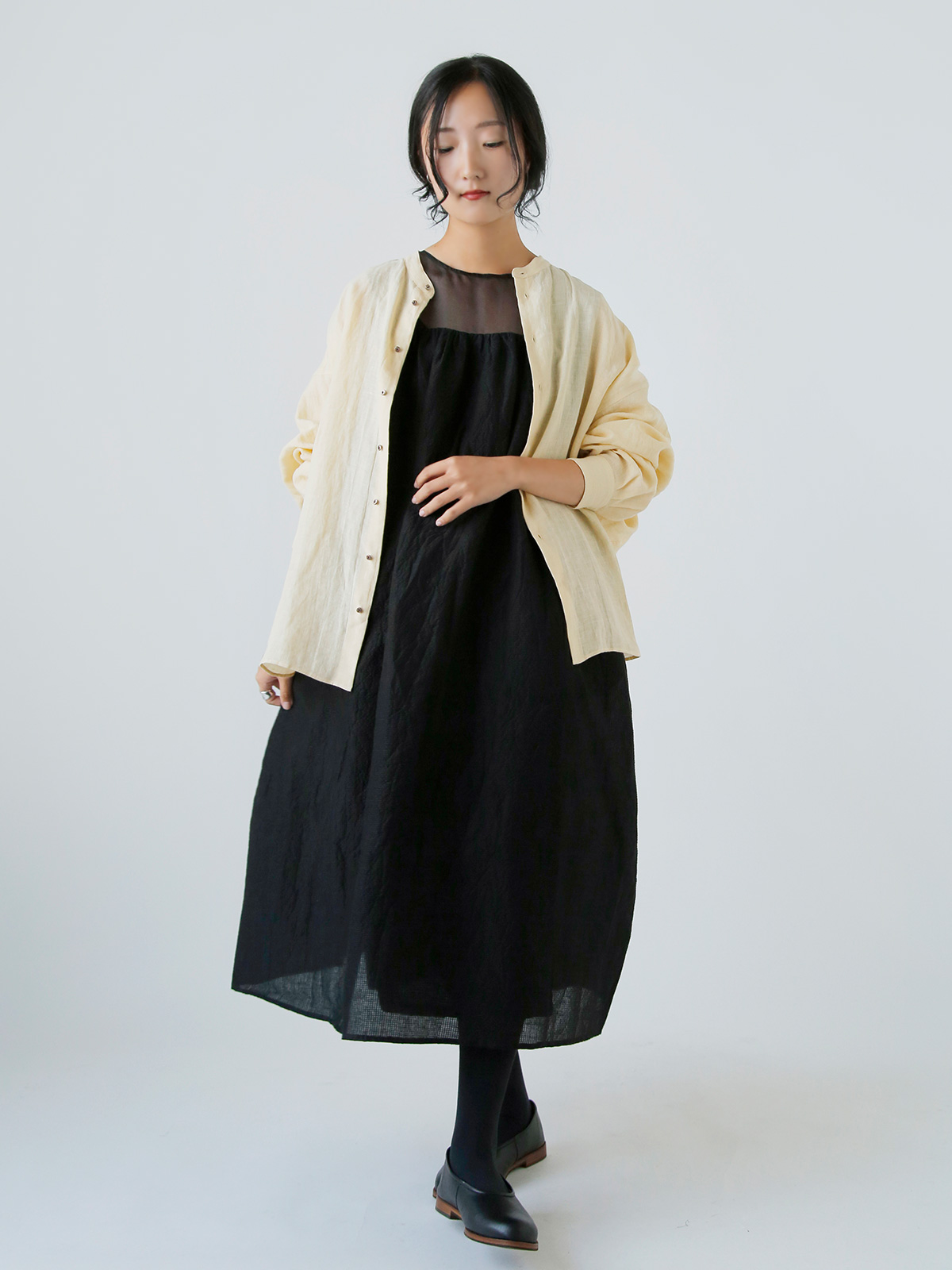 R & D.M.Co-(I[h}Ye[[)VF[fBO `FbN m[X[u hX gSHADING CHECK NO SLEEVE DRESSh 7534