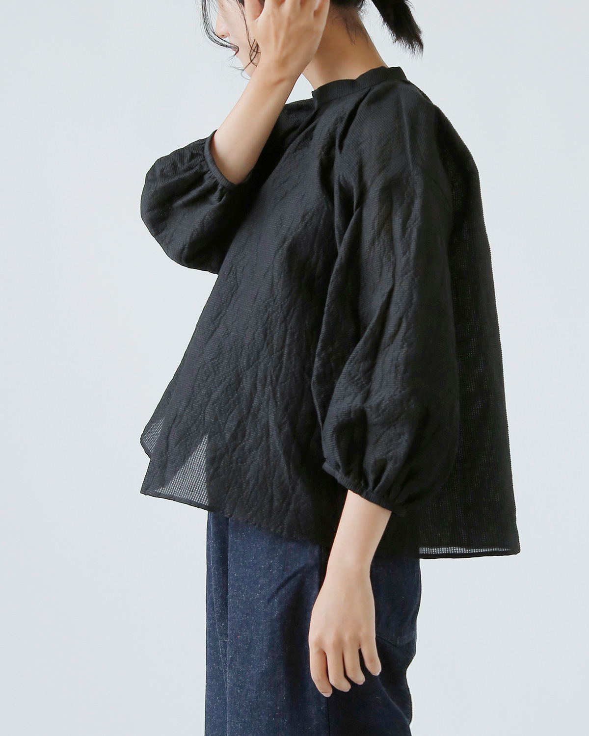 R & D.M.Co-(I[h}Ye[[)VF[fBO `FbN XbN uEX gSHADING CHECK SMOCK BLOUSEh 7537