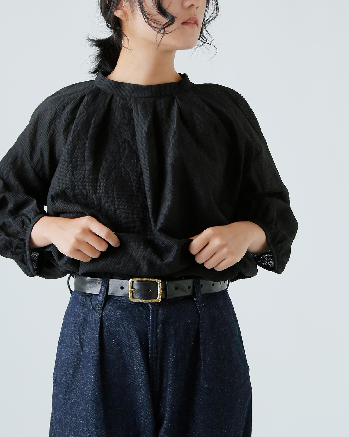 R & D.M.Co-(I[h}Ye[[)VF[fBO `FbN XbN uEX gSHADING CHECK SMOCK BLOUSEh 7537