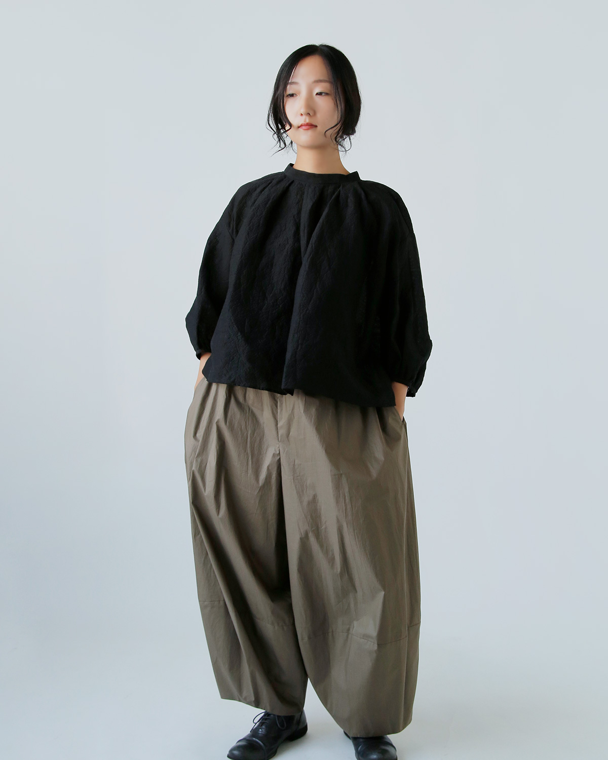 R & D.M.Co-(I[h}Ye[[)VF[fBO `FbN XbN uEX gSHADING CHECK SMOCK BLOUSEh 7537