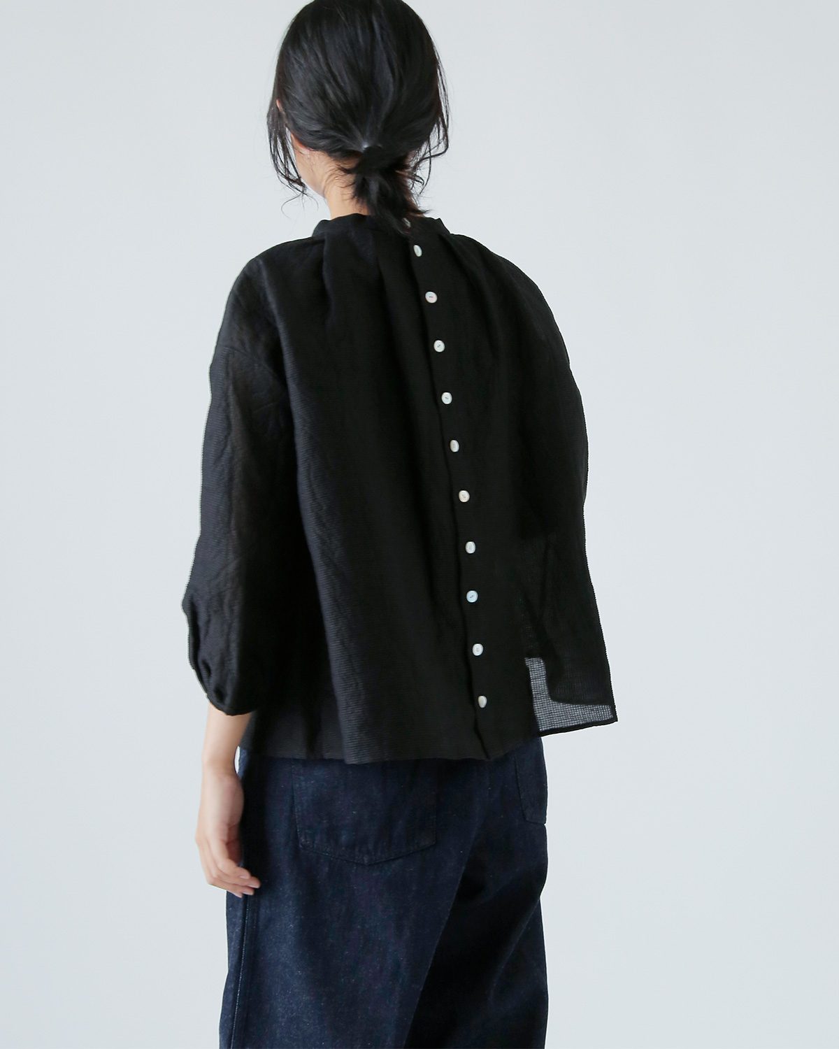R & D.M.Co-(I[h}Ye[[)VF[fBO `FbN XbN uEX gSHADING CHECK SMOCK BLOUSEh 7537