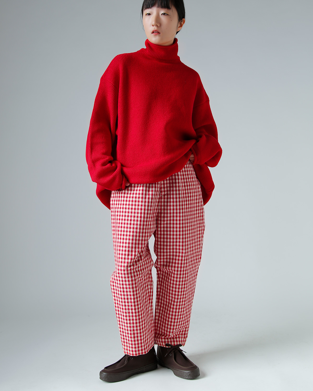 R & D.M.Co-(�I�[���h�}���Y�e�[���[)�M���K���`�F�b�N �T���G�� �e�[�p�[�h �K�� �p���c �gGINGHAM CHECK SARROUEL TAPERED GUM PANTS�h 7609