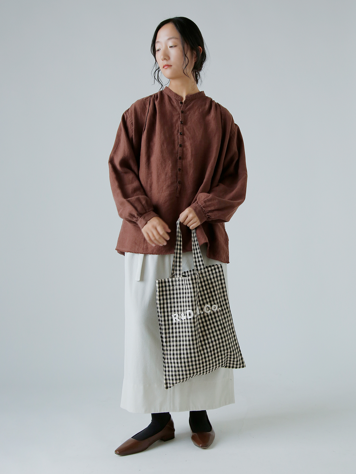 R & D.M.Co-(I[h}Ye[[)MK`FbN g[g obO gGINGHAM CHECK TOTE BAGh 7618