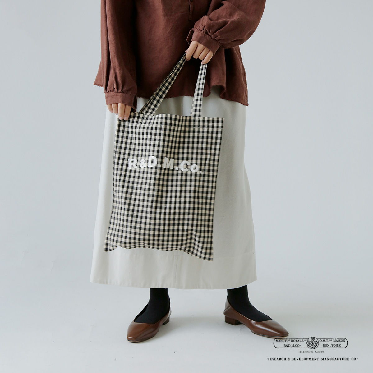 R & D.M.Co-(I[h}Ye[[)MK`FbN g[g obO gGINGHAM CHECK TOTE BAGh 7618
