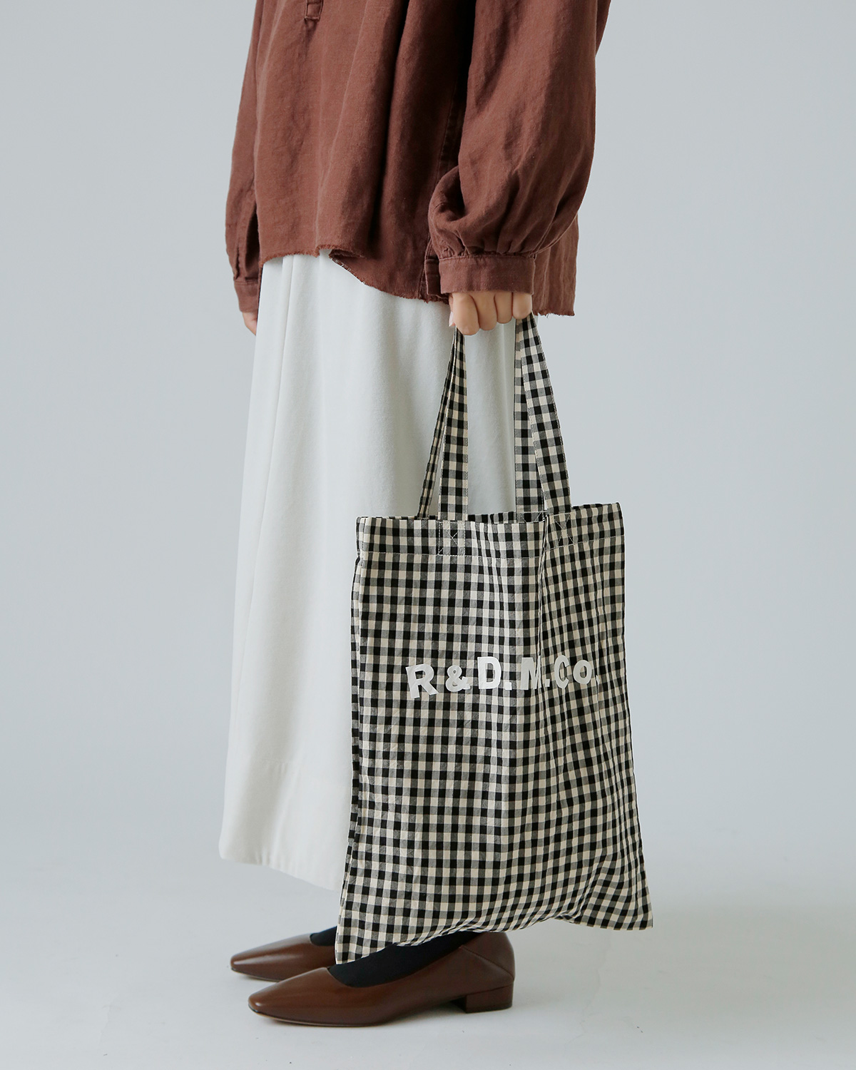 R & D.M.Co-(I[h}Ye[[)MK`FbN g[g obO gGINGHAM CHECK TOTE BAGh 7618
