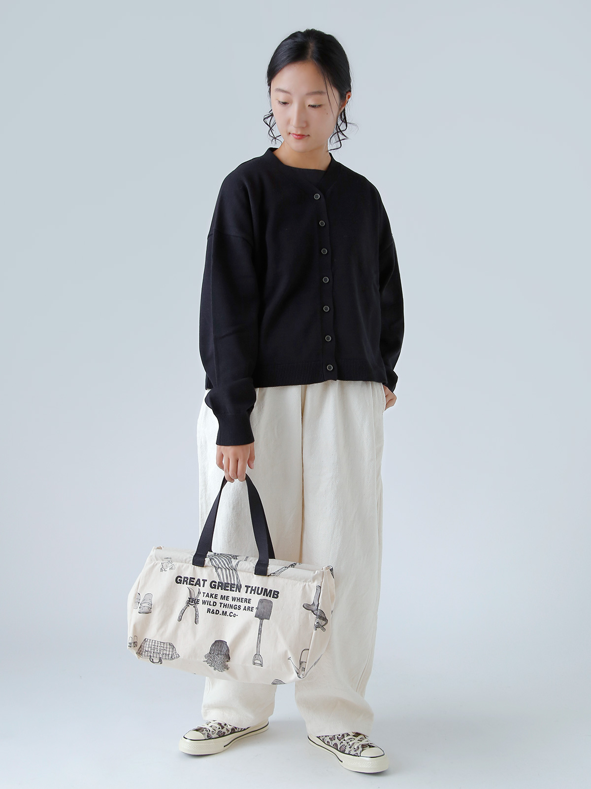 R & D.M.Co-(I[h}Ye[[)Rbg O[gO[T t[}[Pbg obO S gGREAT GREEN THUMB FLOWER MARKET BAG Sh 7642